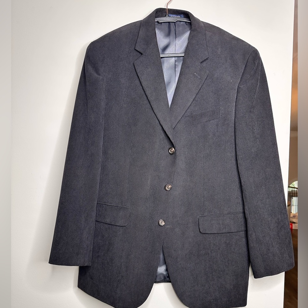 Ralph‎ Lauren Black Corduroy Blazer Mens Sz 40R